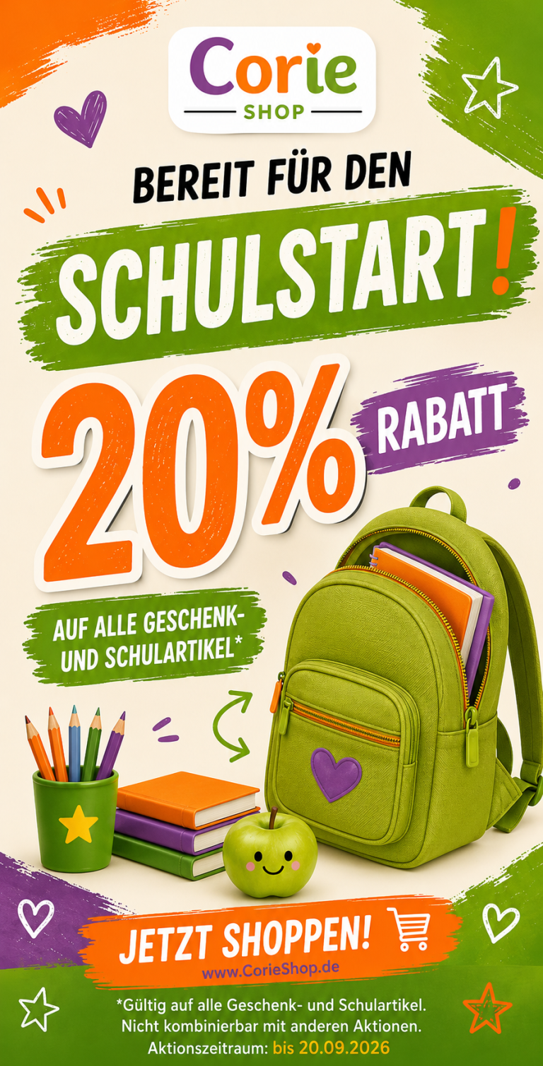 Schulstart-Rabattaktion Lernrucksack mit Angebot: 20% Rabatt für den Schulstart. Jetzt shoppen!